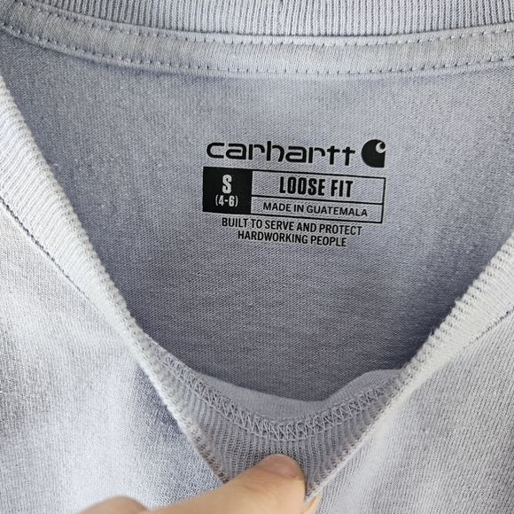 Carhartt Women's Purple Pocket Tee - Picture 4 of 8